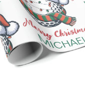 Personalized Christmas Golf Ball  With Santa Hat   ラッピングペーパー (ロールコーナー)