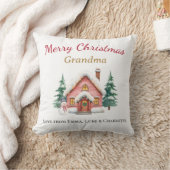 Personalized Christmas Grandma Pillow Gift クッション (ブランケット)
