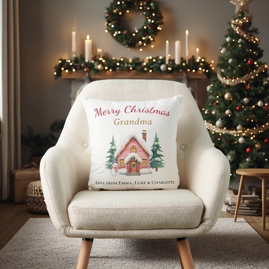 Personalized Christmas Grandma Pillow Gift クッション