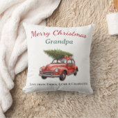 Personalized Christmas Grandpa Pillow Gift クッション (ブランケット)