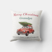 Personalized Christmas Grandpa Pillow Gift クッション (裏面)