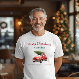 Personalized Christmas Grandpa Shirt Gift Tシャツ