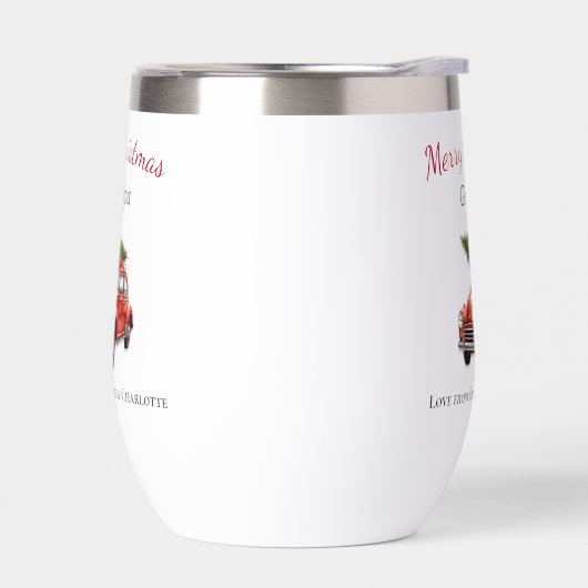 Personalized Christmas Grandpa Tumbler Gift (左面)