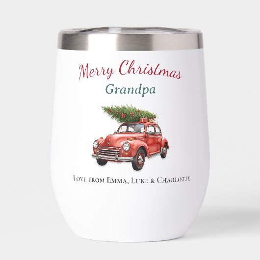 Personalized Christmas Grandpa Tumbler Gift (背面)