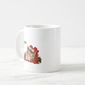 Personalized Christmas Hamster Exploring Gifts Mug コーヒーマグカップ (正面左)