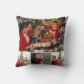 Personalized Christmas Holiday Family Photo Gift クッション (裏面)