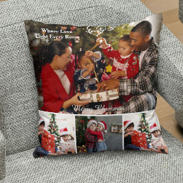 Personalized Christmas Holiday Family Photo Gift クッション