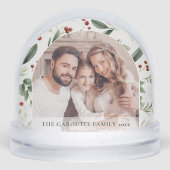 Personalized Christmas Holiday Greenery Photo (正面)