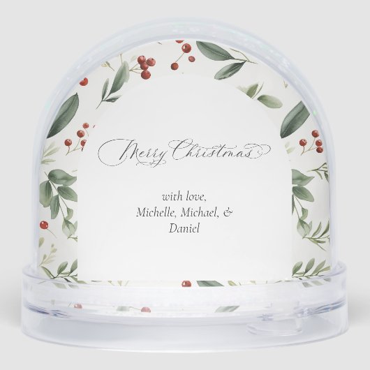 Personalized Christmas Holiday Greenery Photo (裏面)