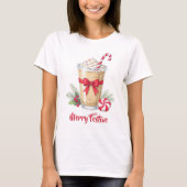 Personalized Christmas Holiday Iced Coffee Latte  Tシャツ (正面)