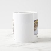 Personalized christmas holiday photo x Mas tee ジャンボコーヒーマグカップ (正面)