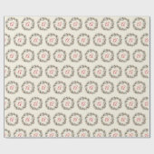 Personalized Christmas Holiday Wreath Monogram ラッピングペーパー (フラット)