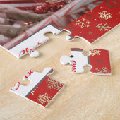 Personalized Christmas Holidays Photo ジグソーパズル (側面)