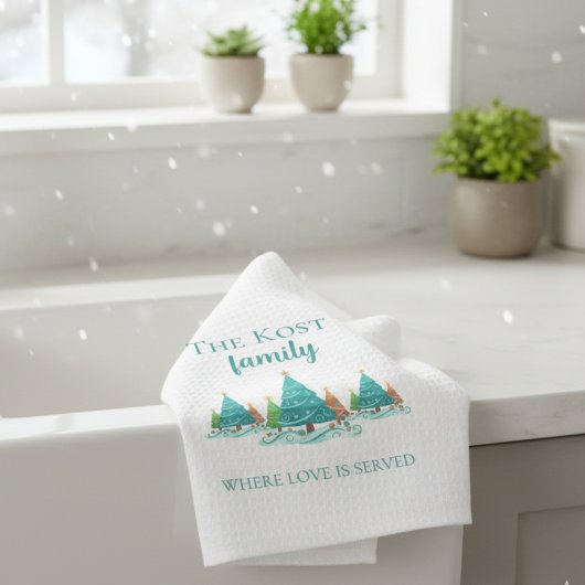 Personalized Christmas Kitchen Towels キッチンタオル