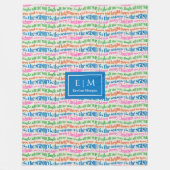 Personalized Christmas lettering merry Christmas w フリースブランケット (正面)