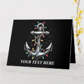 Personalized Christmas Lights Boating Sailing  カード (黄色い花)