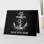 Personalized Christmas Lights Boating Sailing  カード (正面)