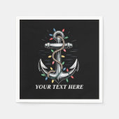 Personalized Christmas Lights Boating Sailing  スタンダードカクテルナプキン (正面)