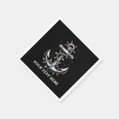 Personalized Christmas Lights Boating Sailing  スタンダードカクテルナプキン (角)