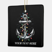 Personalized Christmas Lights Boating Sailing  セラミックオーナメント (左)