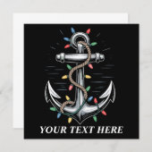 Personalized Christmas Lights Boating Sailing  招待状 (正面/裏面)
