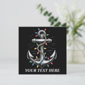 Personalized Christmas Lights Boating Sailing  招待状 (スタンド正面)