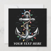 Personalized Christmas Lights Boating Sailing  招待状 (正面)