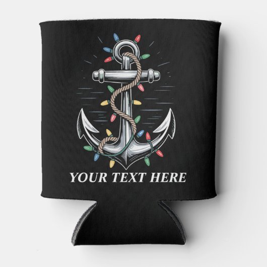 Personalized Christmas Lights Boating Sailing  缶クーラー (正面)