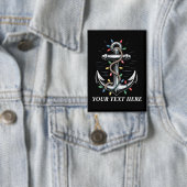 Personalized Christmas Lights Boating Sailing  缶バッジ (インサイチュ)