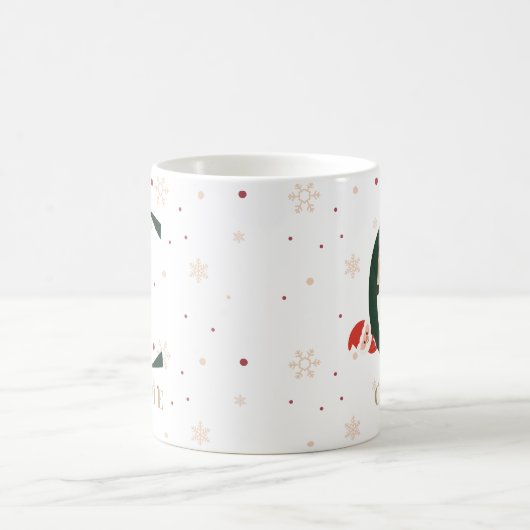 Personalized Christmas Monogram C Mug コーヒーマグカップ (中央)