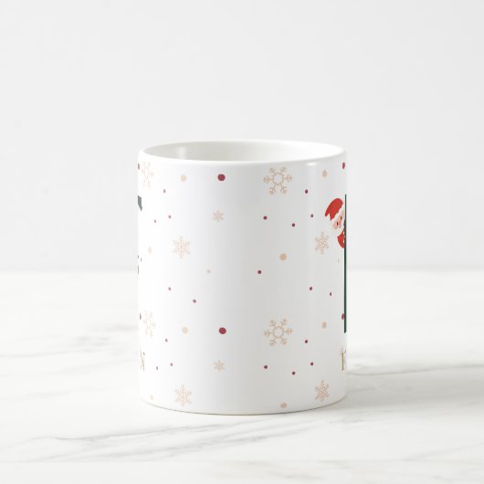 Personalized Christmas Monogram F Mug コーヒーマグカップ (中央)