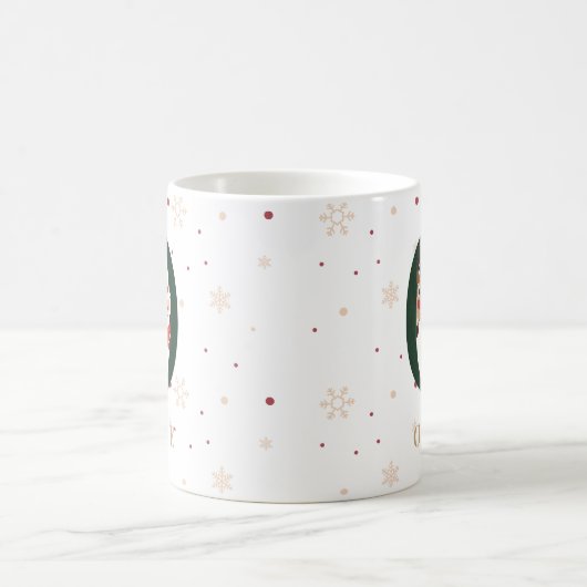 Personalized Christmas Monogram O Mug コーヒーマグカップ (中央)