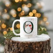 Personalized Christmas Monogram O Mug コーヒーマグカップ