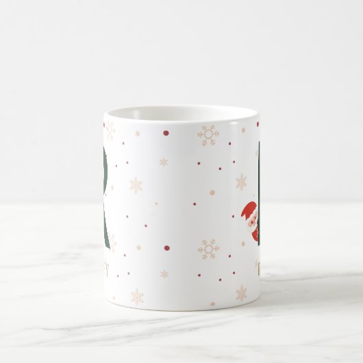 Personalized Christmas Monogram R Mug コーヒーマグカップ (中央)