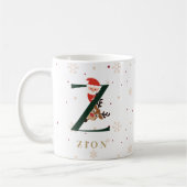 Personalized Christmas Monogram Z Mug コーヒーマグカップ (左)