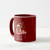 Personalized Christmas Mug | Custom Name Holiday マグカップ (正面左)