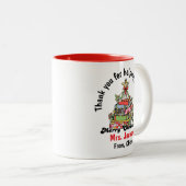 Personalized Christmas Mug for Teacher  ツートーンマグカップ (正面右)