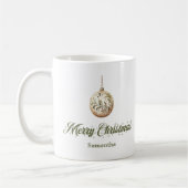 Personalized Christmas Mug Nordic Script Name コーヒーマグカップ (左)