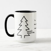 Personalized Christmas Mug – Season’s Greetings マグカップ (左)