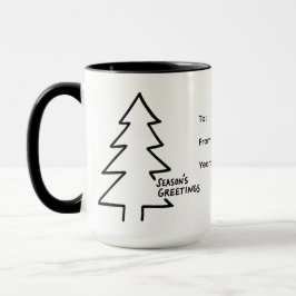 Personalized Christmas Mug – Season’s Greetings マグカップ