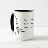 Personalized Christmas Mug – Season’s Greetings マグカップ (正面左)