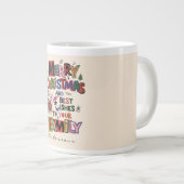 Personalized  christmas mugs red simple modern  ジャンボコーヒーマグカップ (正面右)
