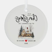 Personalized Christmas New Home ガラスオーナメント (裏面)