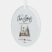 Personalized Christmas New Home ガラスオーナメント (正面左)