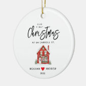 Personalized Christmas New Home セラミックオーナメント (左)