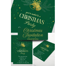 Personalized Christmas Party Foil Holiday Card 箔シーズンカード