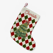 Personalized Christmas Pattern Design スモールクリスマスストッキング (正面 (吊り時))