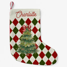 Personalized Christmas Pattern Design スモールクリスマスストッキング