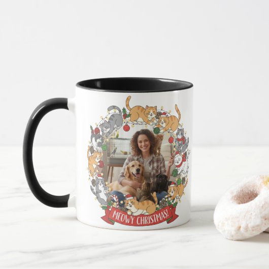 Personalized Christmas Pet Mug マグカップ (ドーナツ)