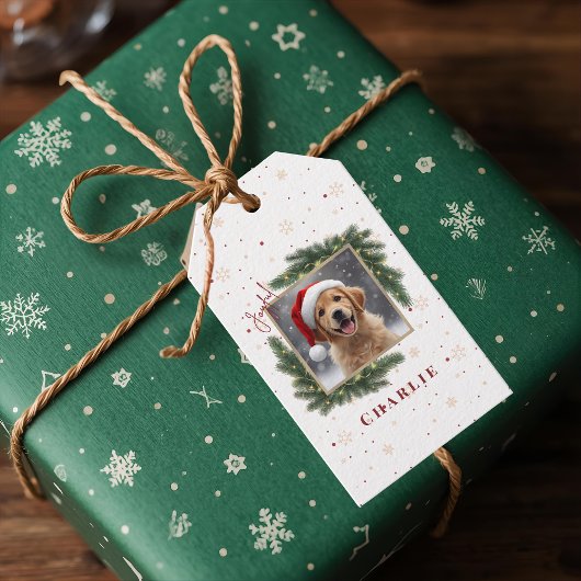 Personalized Christmas Pet Photo – Holiday  ギフトタグ